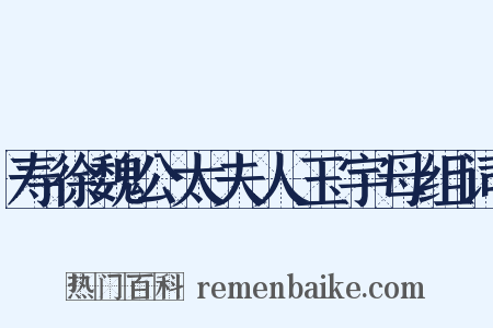 寿徐魏公太夫人玉宇母组词是什么意思的图片